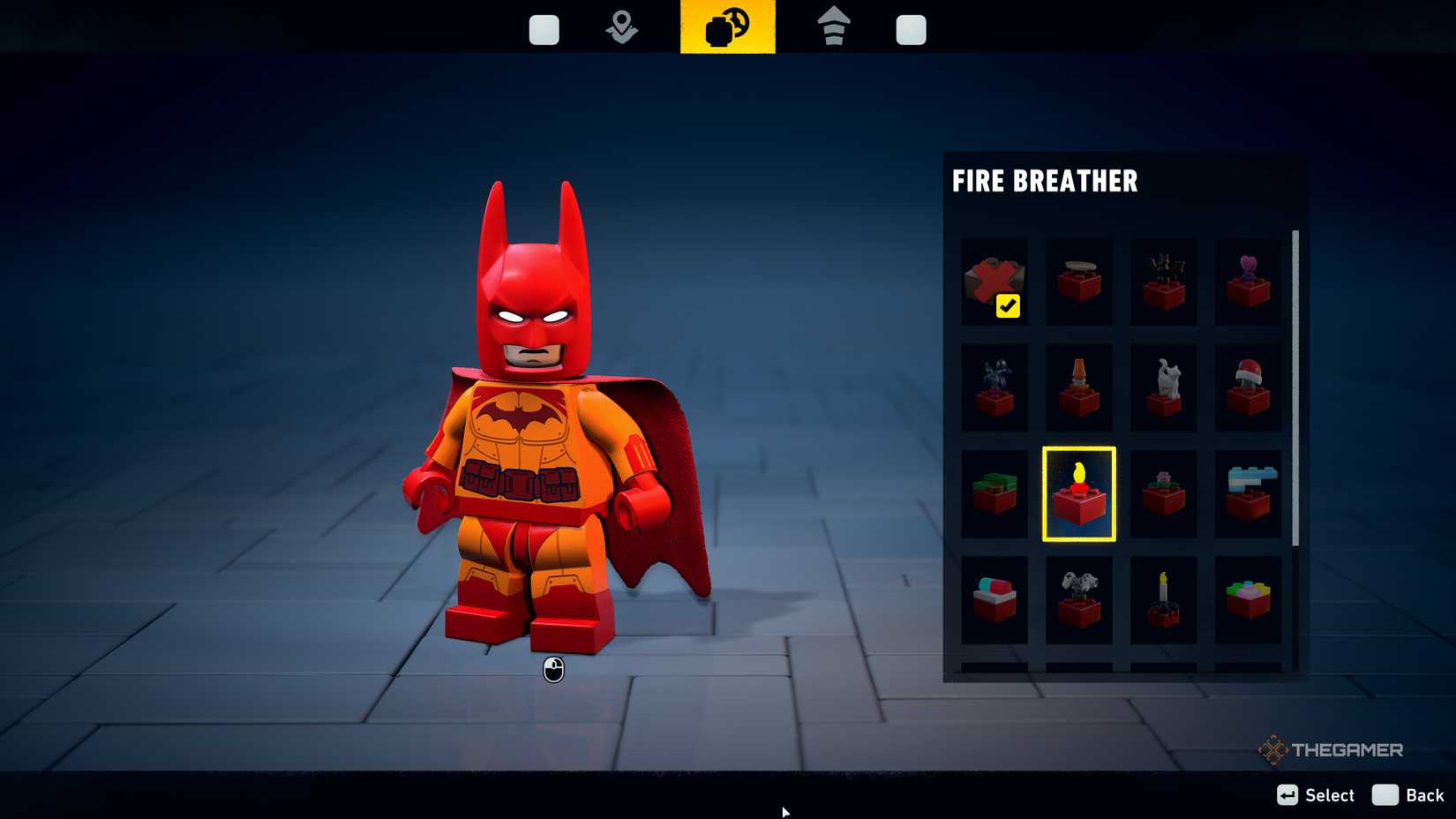 LEGO Batman with Fire Breather color palette.