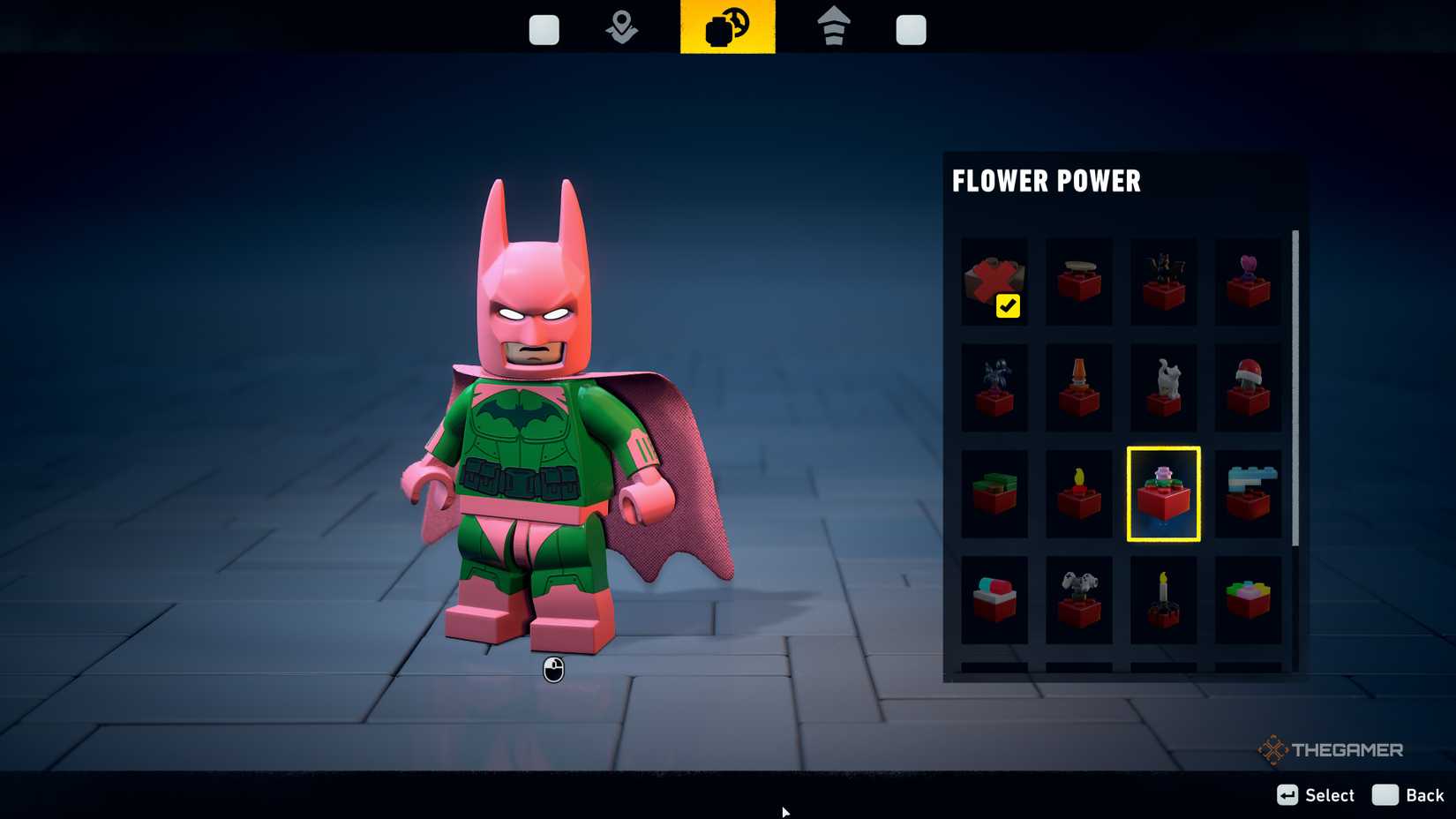 Lego Batman with Flower Power color palette.