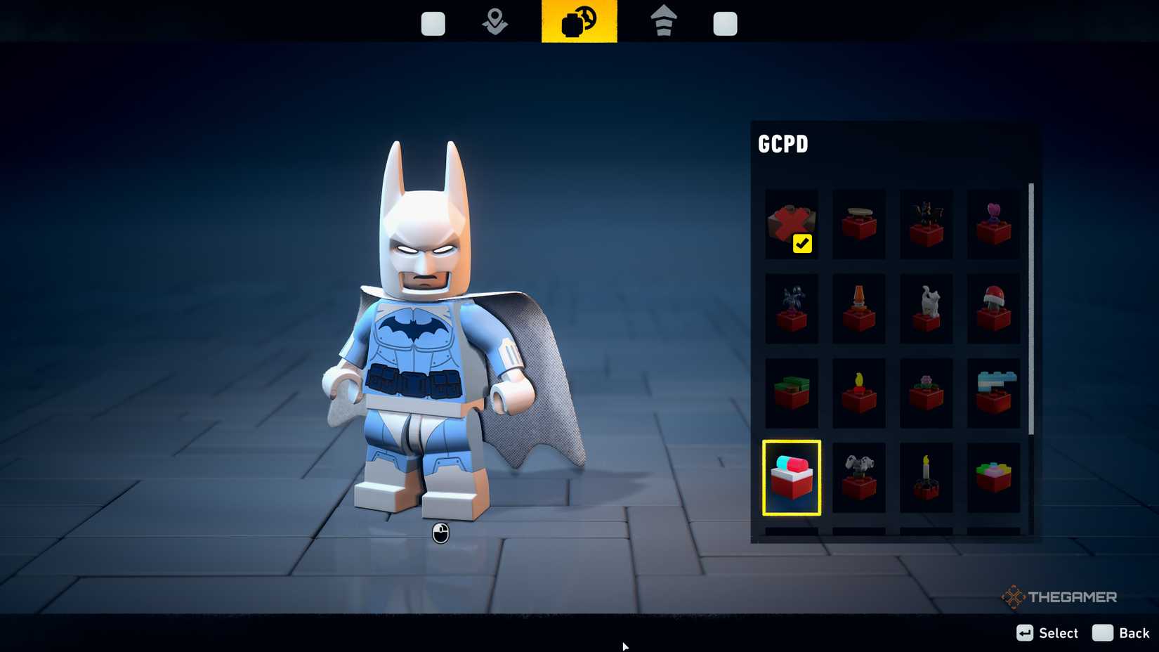 Lego Batman with GCPD color palette.