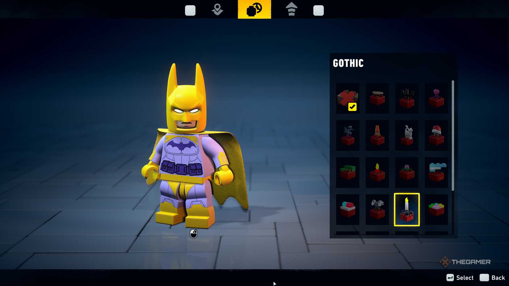 Lego Batman with a Gothic color palette.