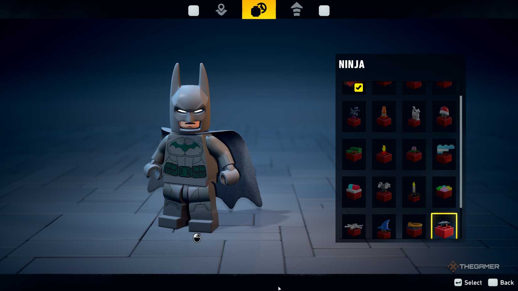 LEGO Batman equipped with a ninja color palette.