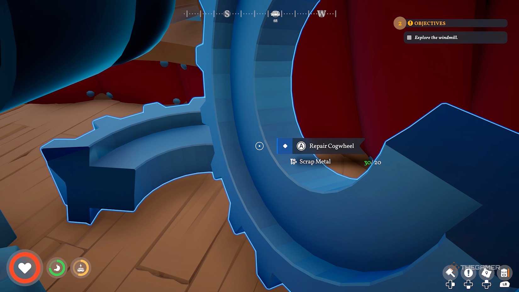 A broken cogwheel in Outbound 2.