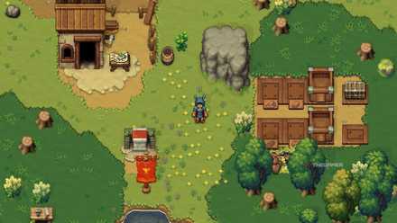 A man standing in a small settlement in Romstead that only has the conditions for teleportation.