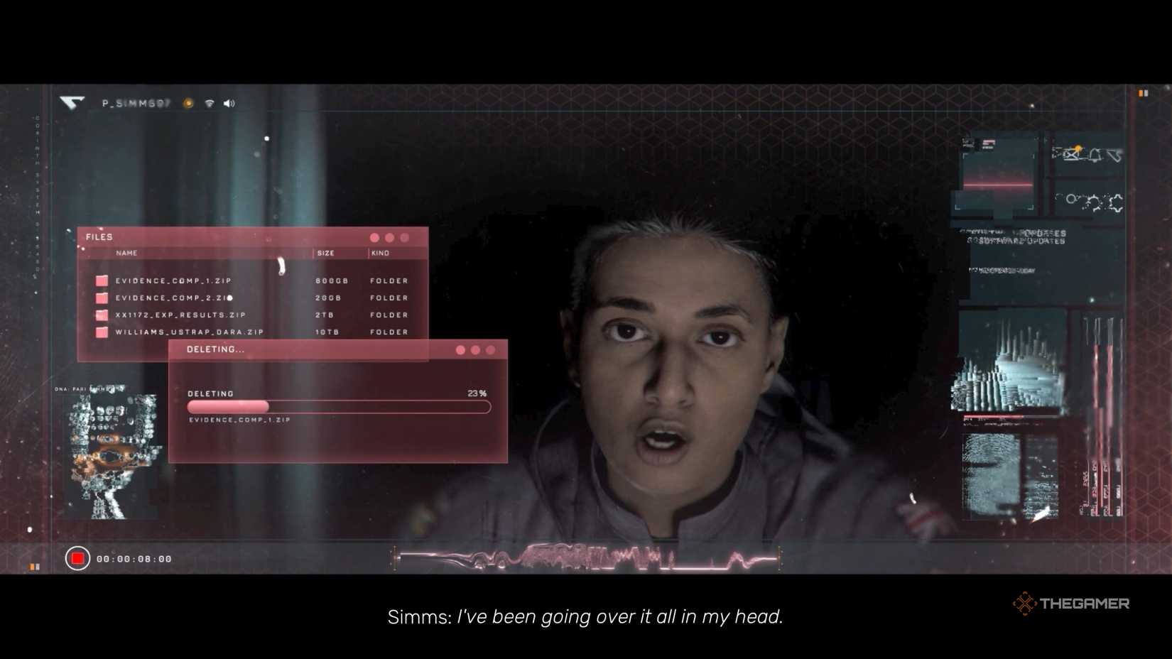 Screenshot of Simms from At Peace Simms entry in The Dark Pictures Anthology Directive 8020.