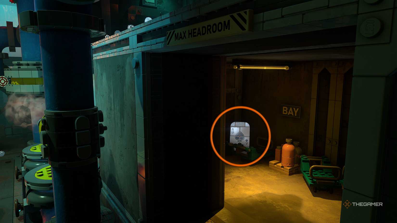 This is the Ace card from LEGO Batman: The Dark Knight's Legacy, highlighted with an orange circle.