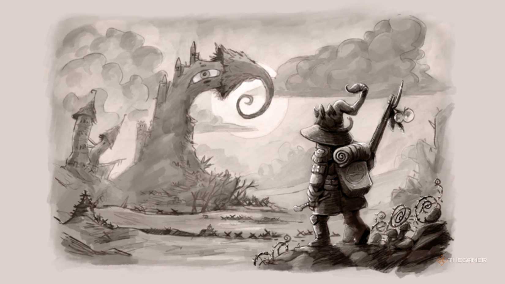 Aetherpunk28 art showing withered tower