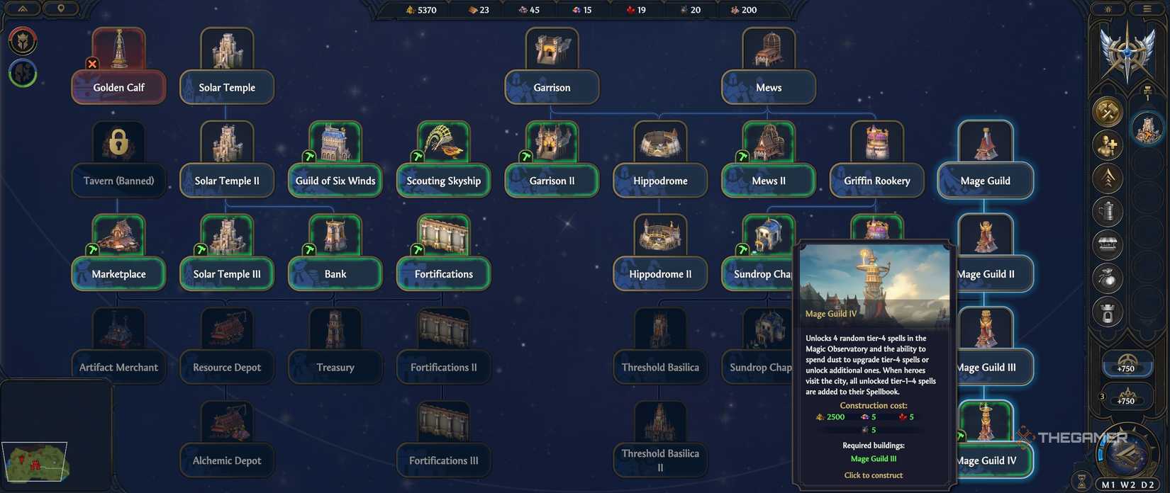 Build a wizard guild in Heroes of Might and Mana Olden Era.