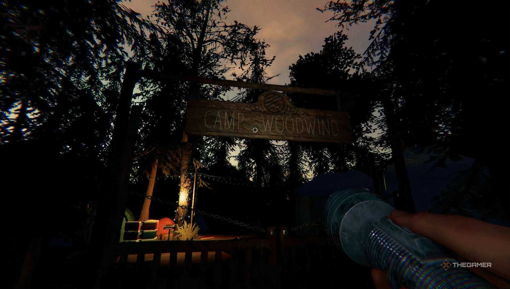 Camp Woodwind sign in Phasmophobia
