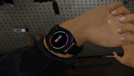 A character posing on a wrist with a watch in Phasmophobia.