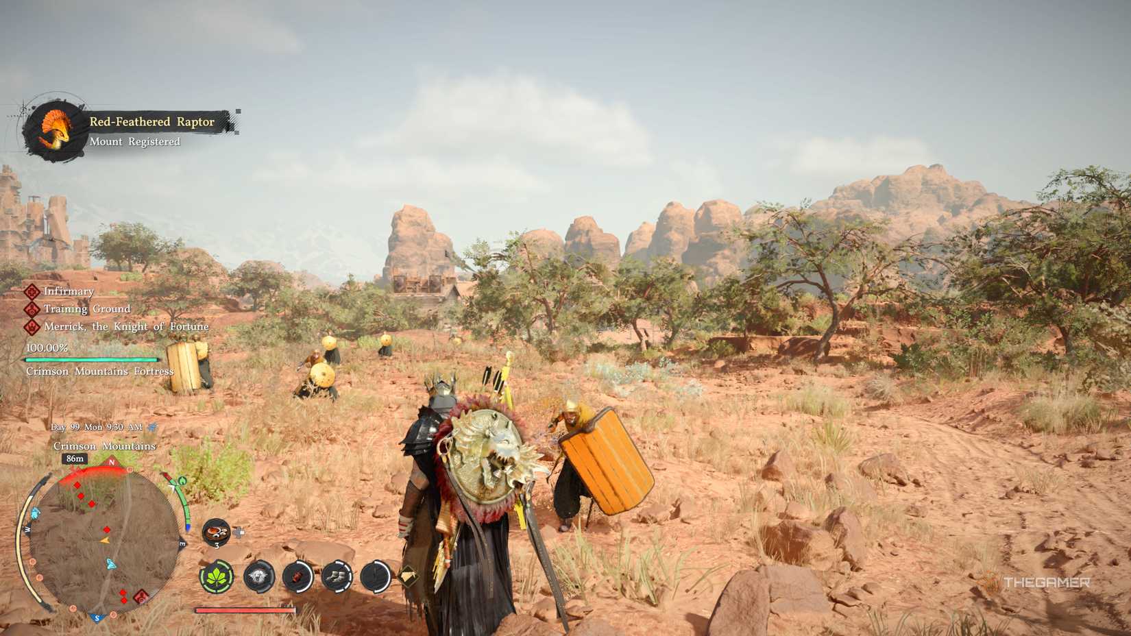 The Raptor Mount registered in the Crimson Desert.