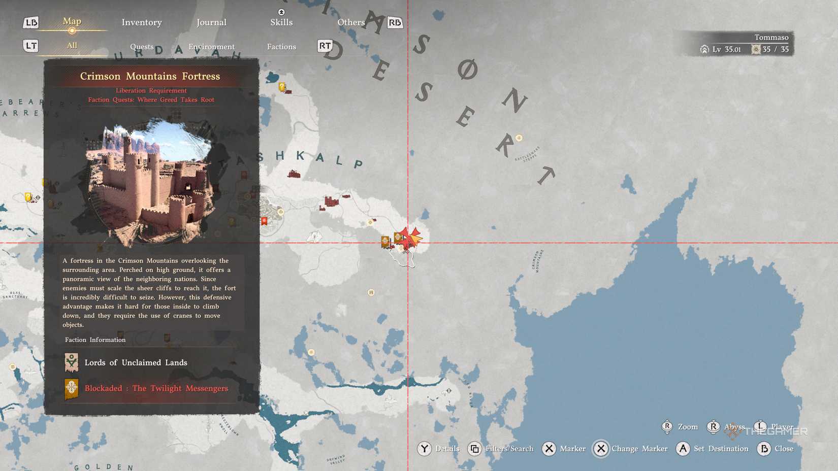 Raptor location on the Crimson Desert map.