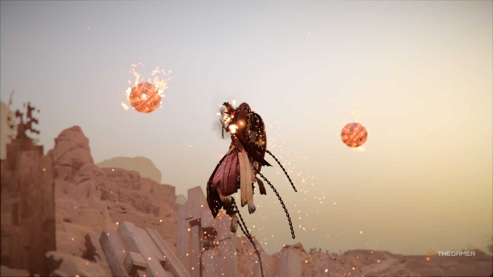 Praevus shoots Projectiles in Crimson Desert.