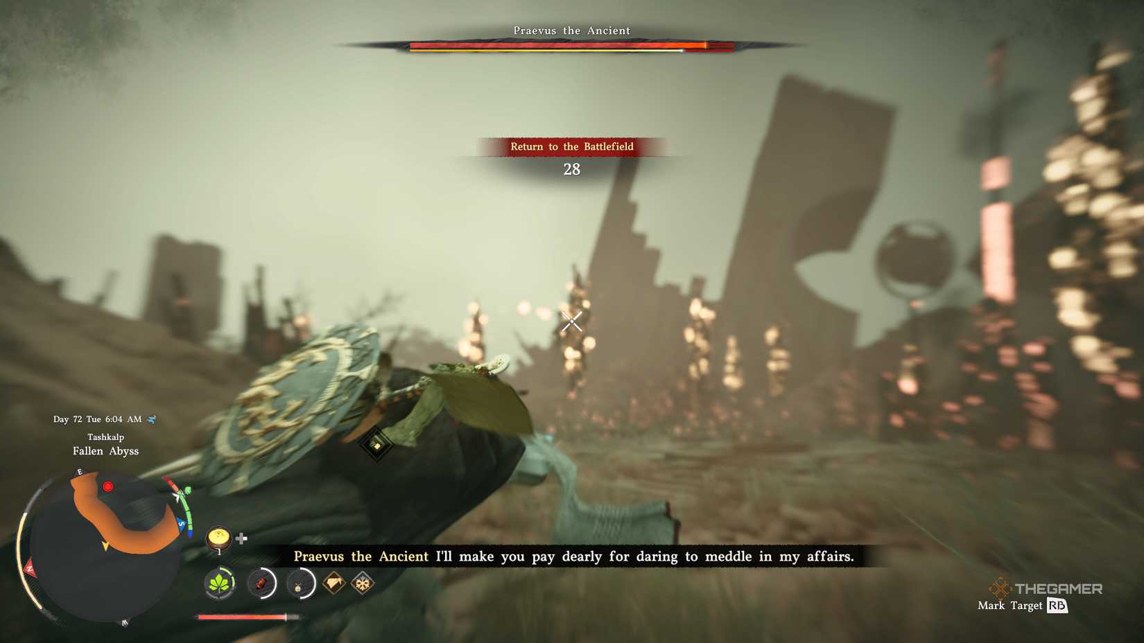 Stay Outside Boundaries against Praevus in Crimson Desert.