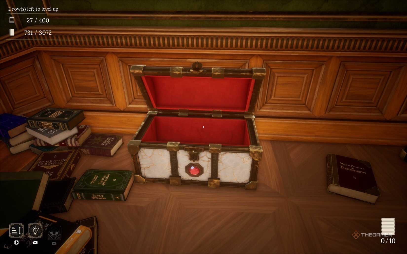 Open Chest in the Librarian: Clean out the Arcane Library.