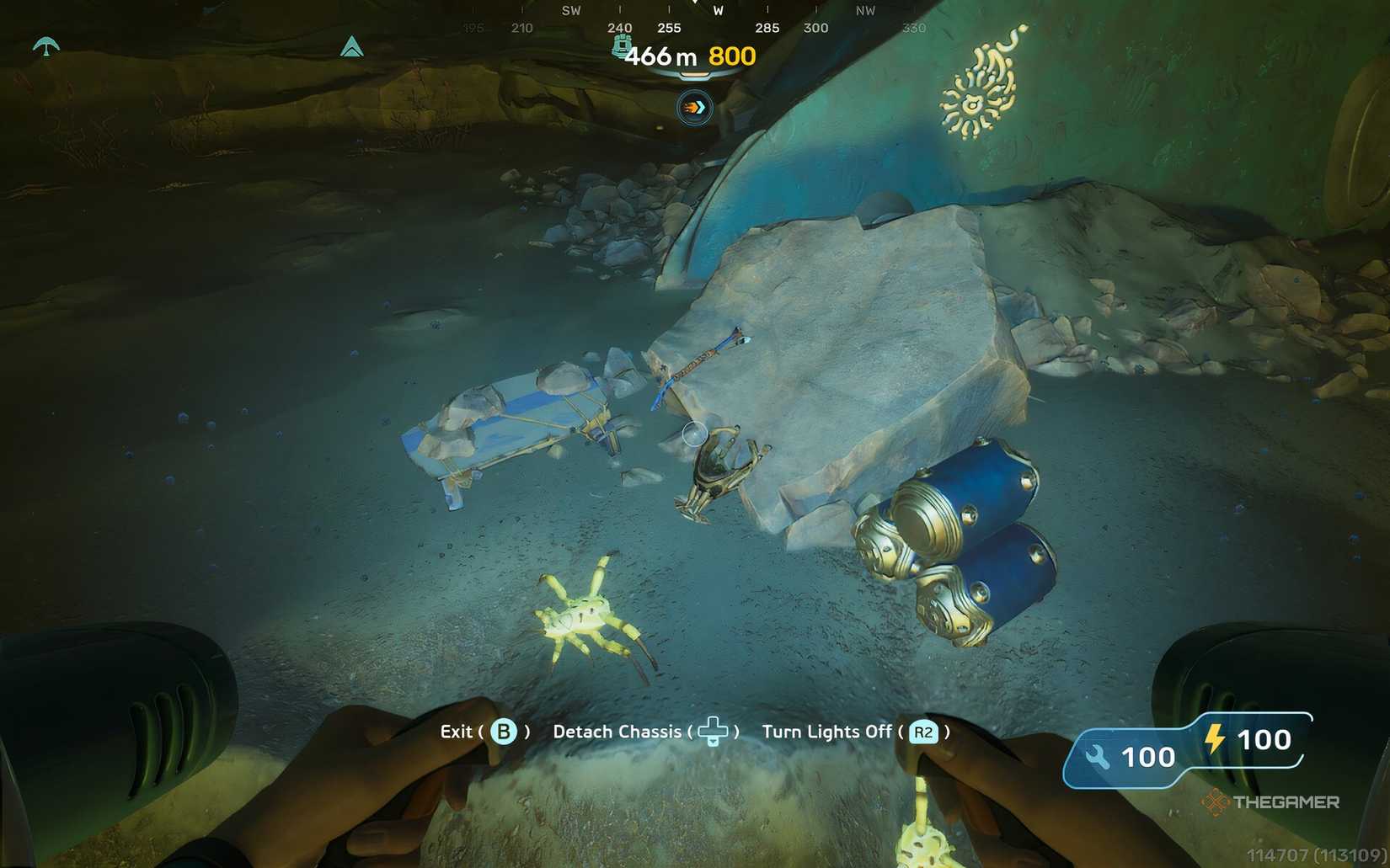 Feedback resonator scan at Metal Farms in Subnautica 2.