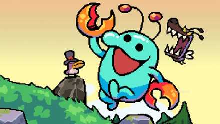 Everything is Crab Key Art, crab creature with other animals nearby.