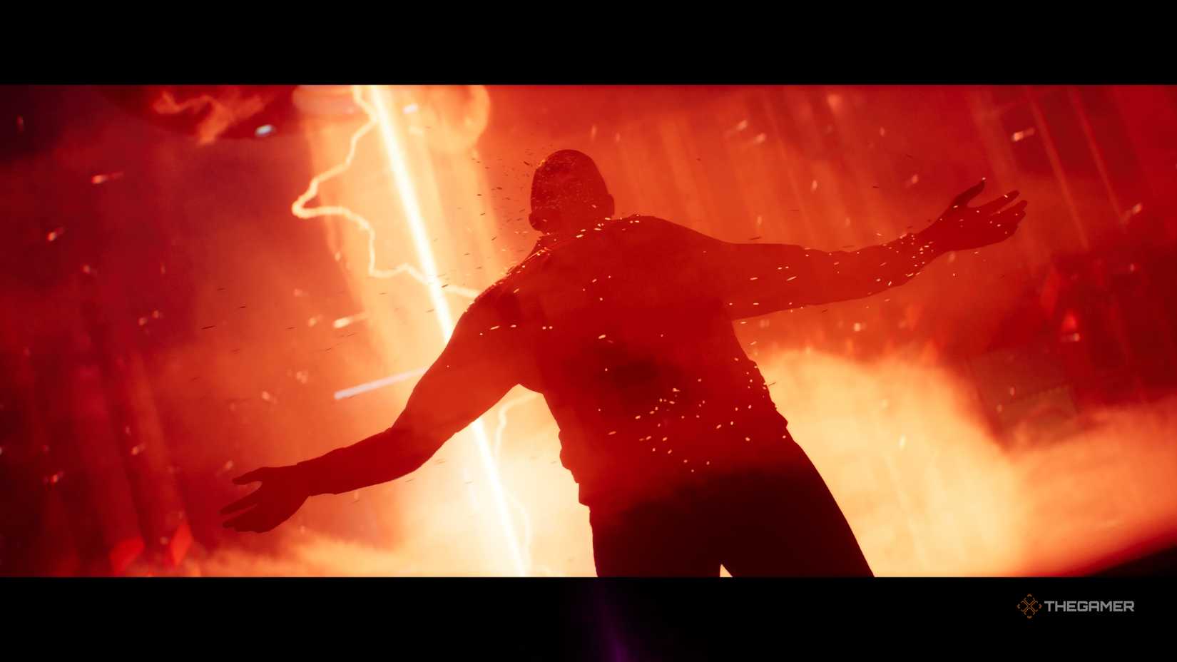 Fake Stafford being incinerated at Waste Management in episode six of The Dark Pictures Anthology Directive 8020.