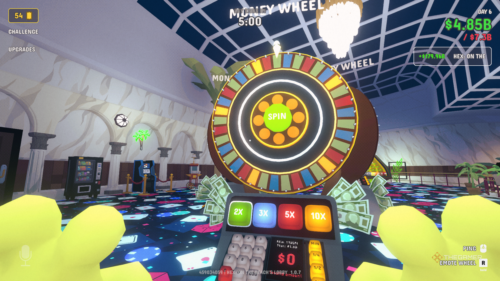 Play with your friends Money Wheel game. 