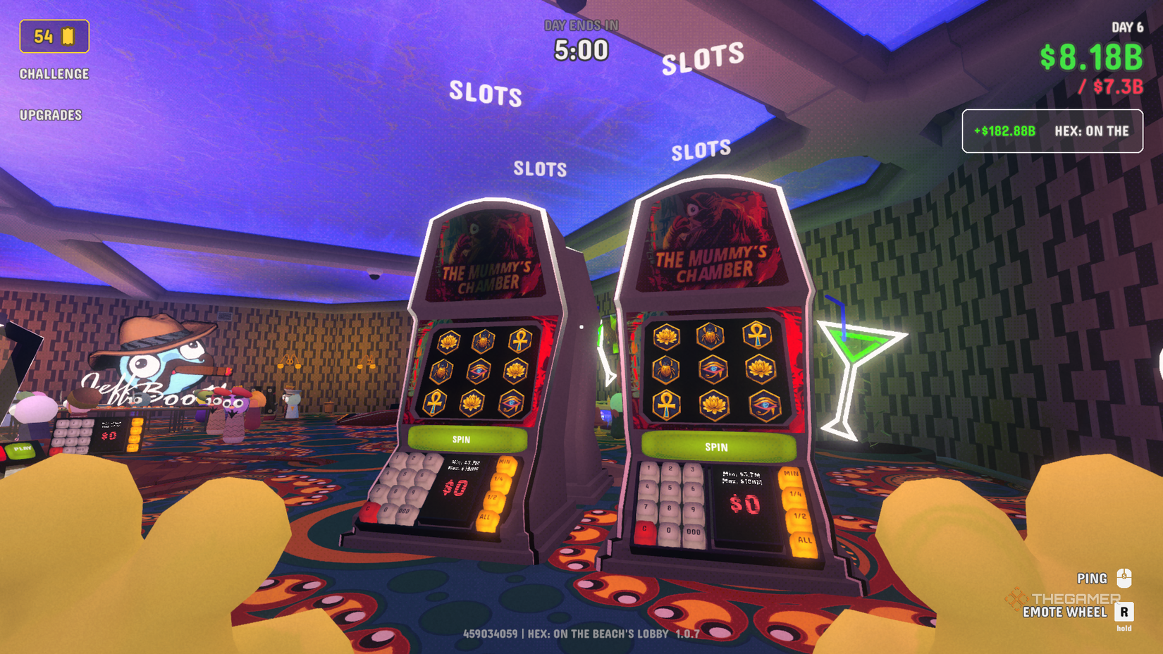 Play slot machines with your friends. 