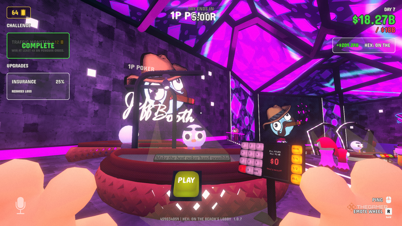 Play with your friends 1P Poker.