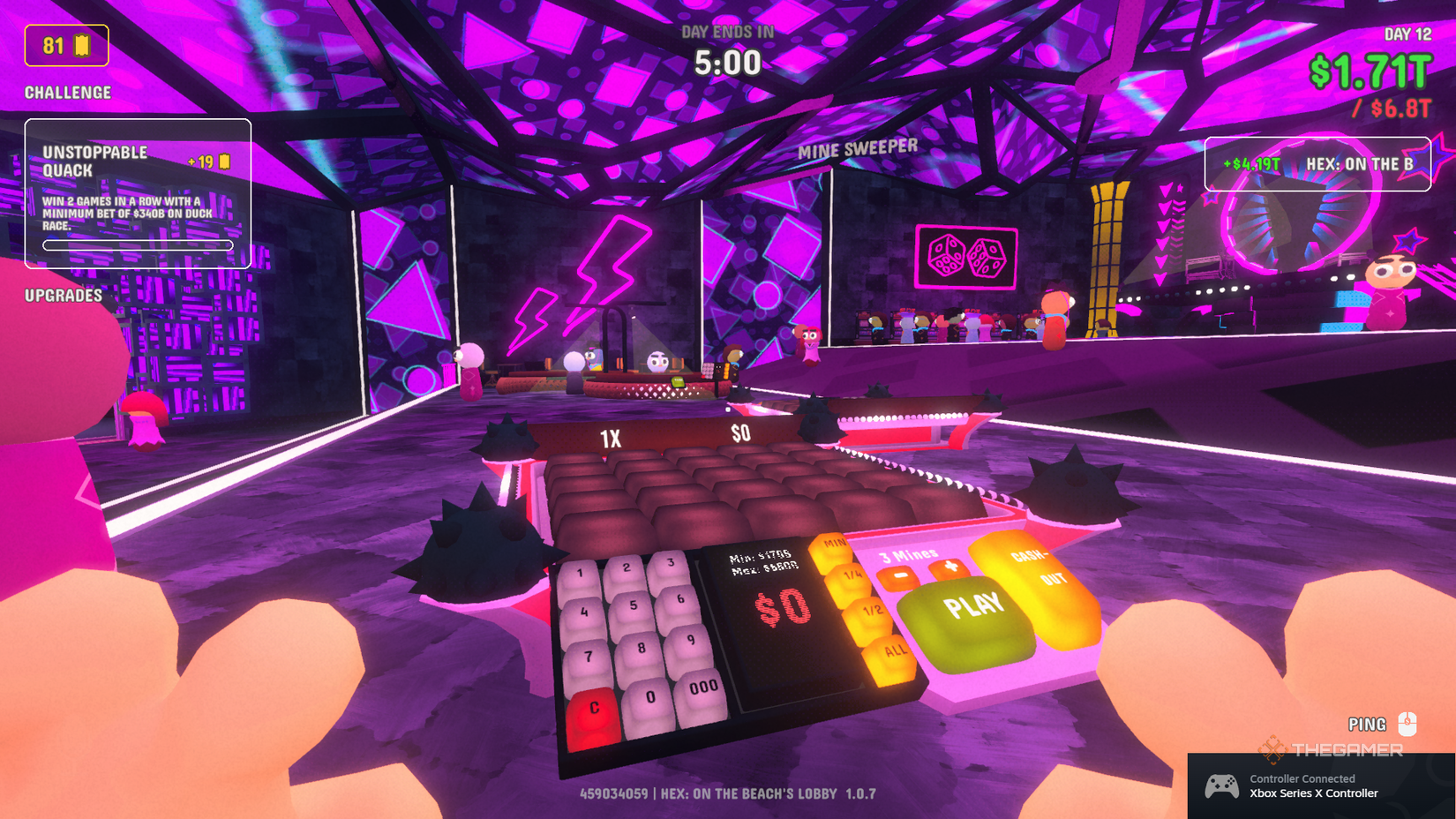 Gamble With Your Friends Mine Sweeper game.