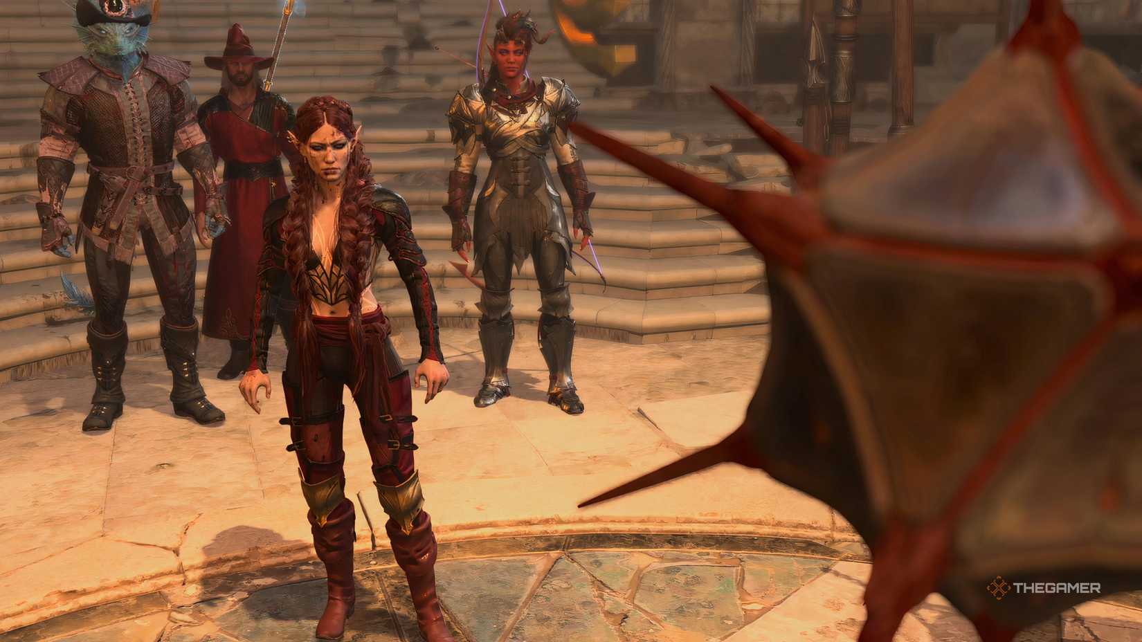 The player and his party standing in front of the Artifact in Baldur's Gate 3.
