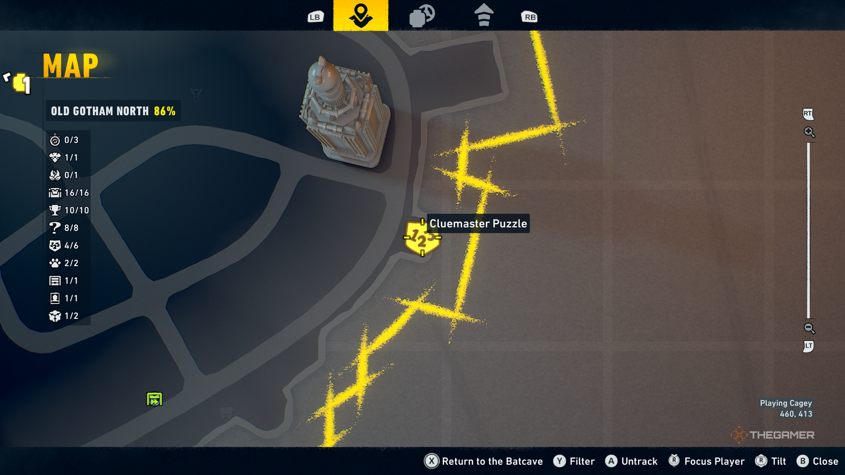 Lego Batman: Legacy Of The Dark Knight Cluemaster puzzle.