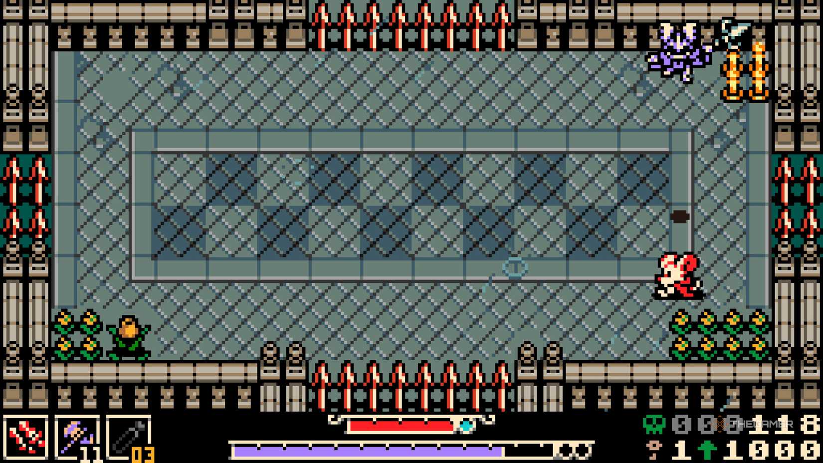 Thorne performs a series of jumps in Mina the Hollower.