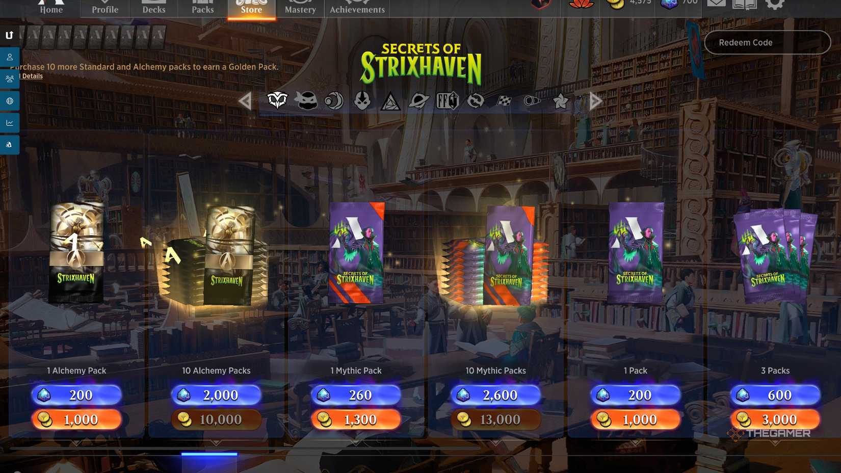 MTG Arena Pack Store.