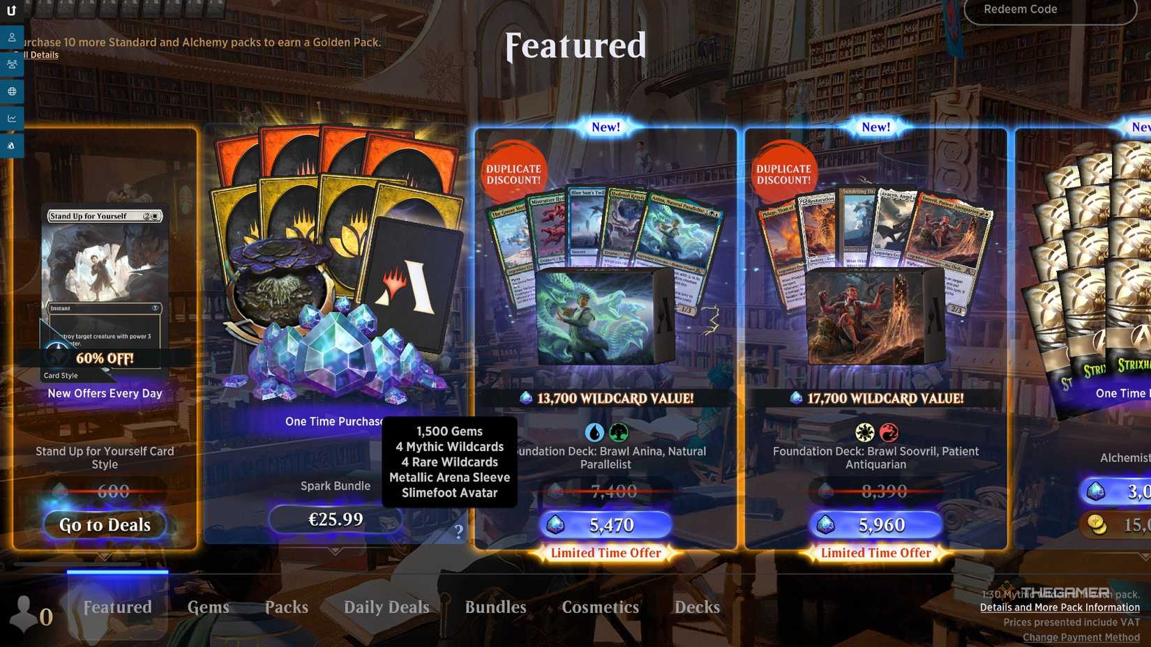 MTG Arena Wildcard Bundle.