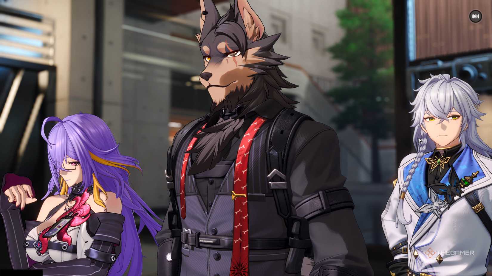 (Left to Right) Fadia, Skia, and Baicang walking through the BAC facility in Neverness to Everness.