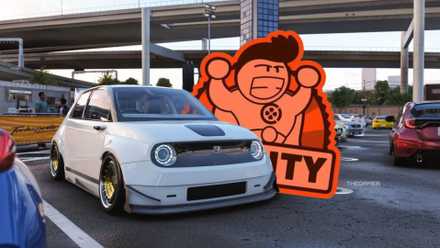 honda in forza horizon 6 next to a mighty opencritic brand.