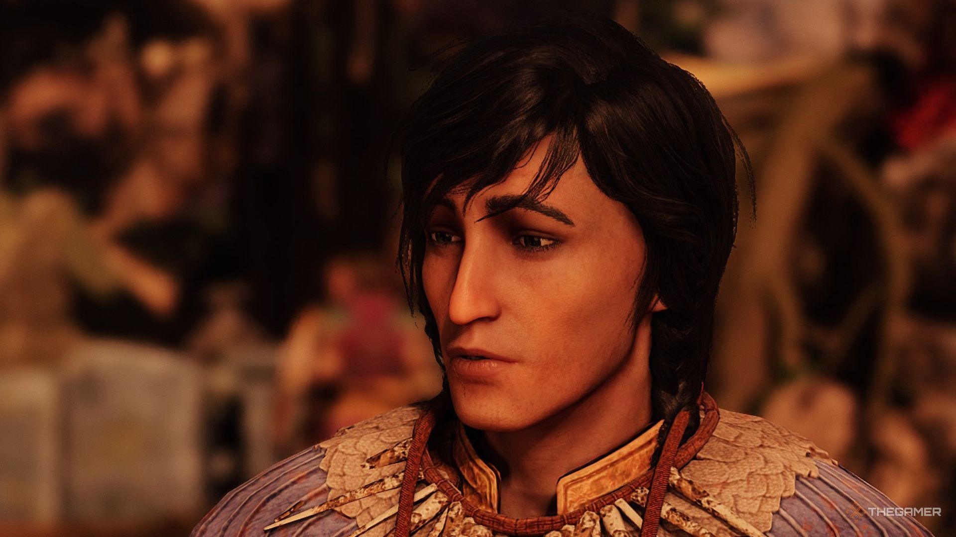 Nilan looking sad in GreedFall The Dying World.