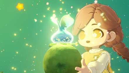 Petit Planet A young girl holding a giant seed.