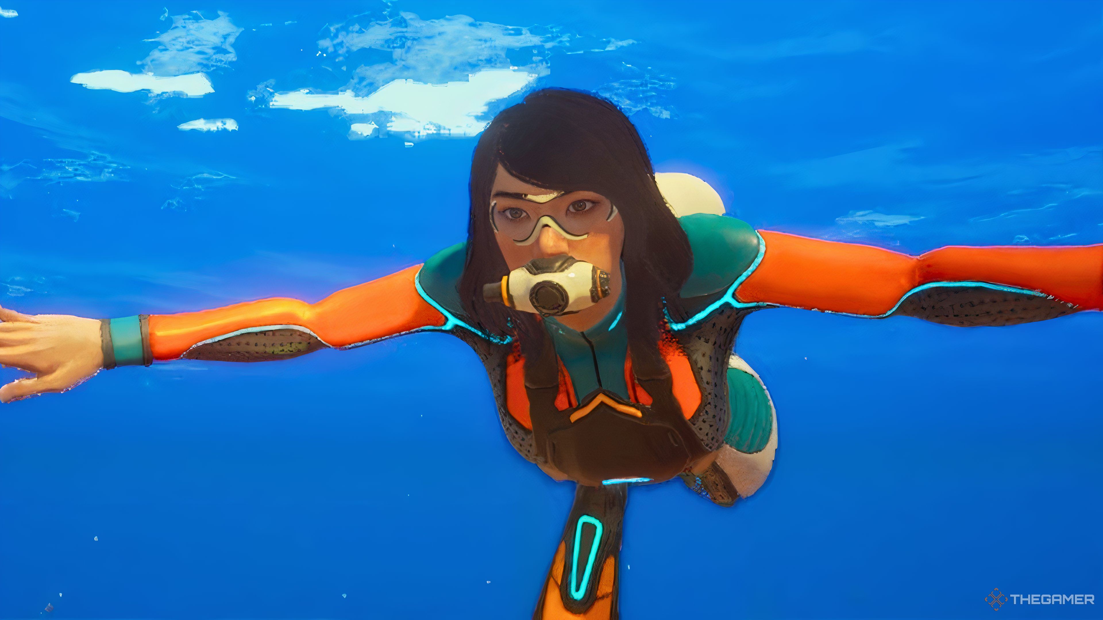 Pioneering swimming in Subnautica 2.