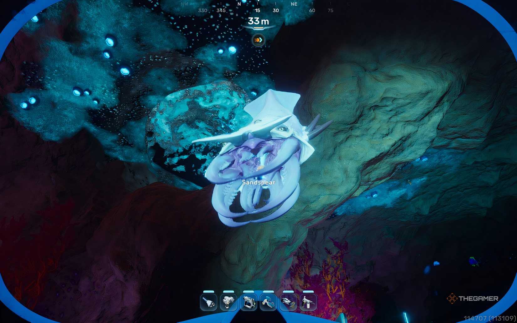 Sandspear close-up in Subnautica 2.