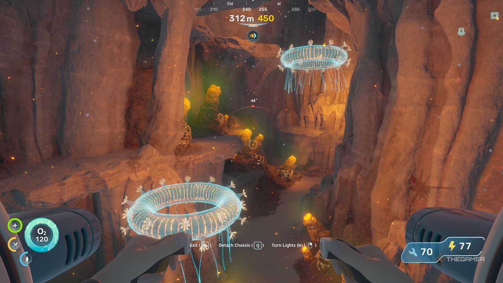 Subnautica 2 inside a thermal vent to produce sulfur.