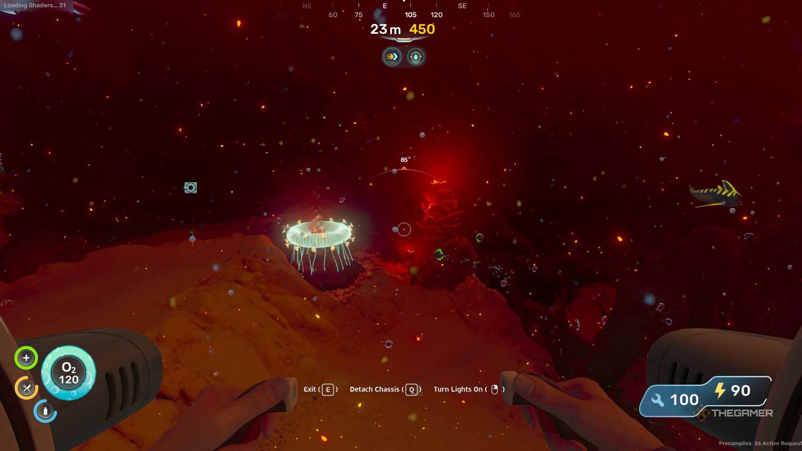 Subnautica 2 within the hot zone for gold farming.