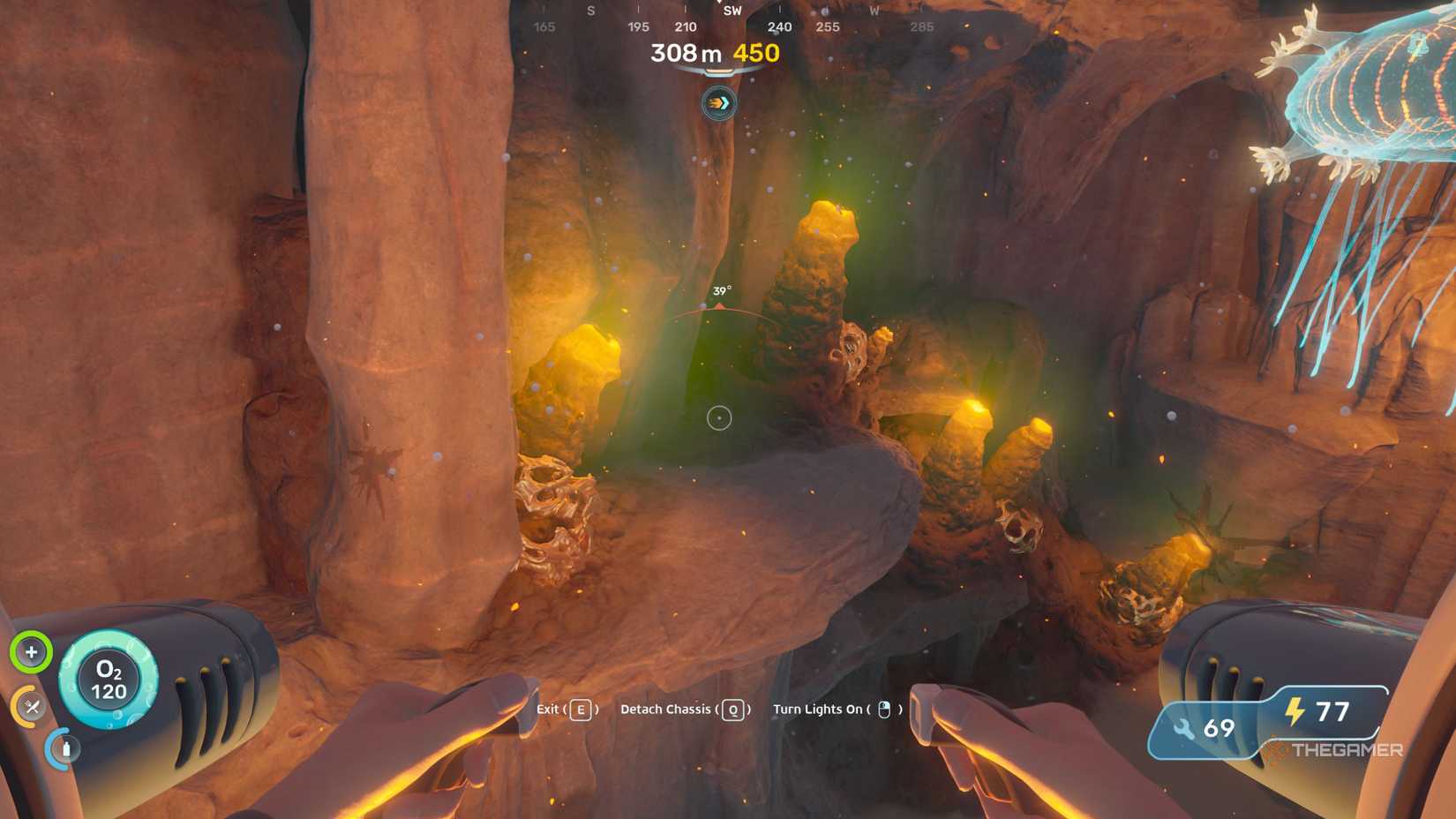 Subnautica 2 farm showing the best location for gold.