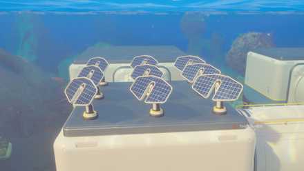 Subnautica 2 solar panels on top of room.