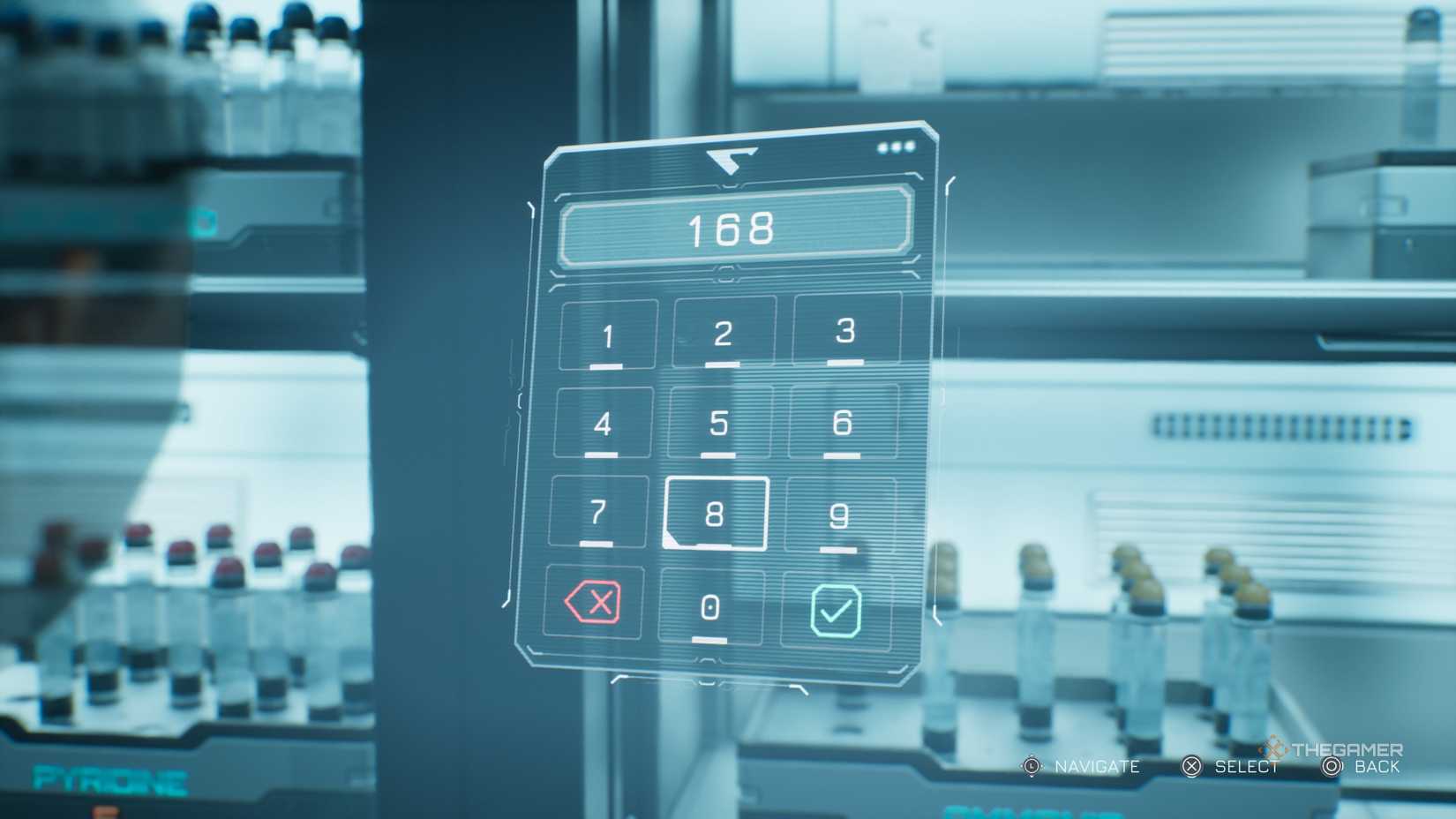 Code for chemical cabinet to make sedative in episode five of instruction 8020.