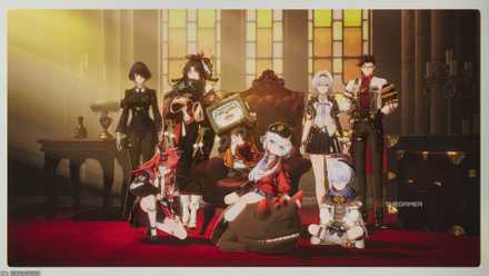 The main group in the photo studio in Neverness to Everness.
