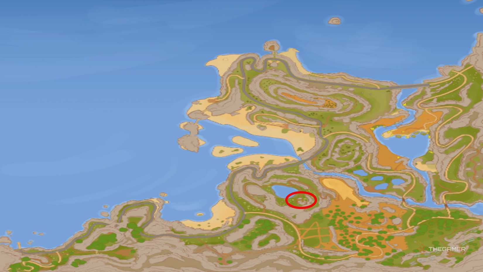 Redwood forest painting location in Outbound.