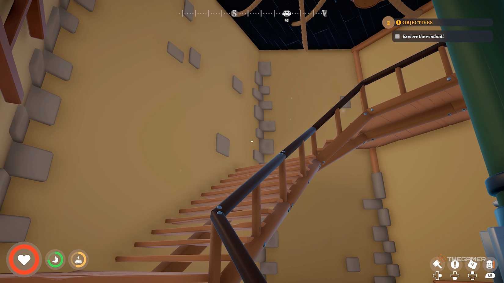 The stairs within the windmill in Outbound 2. 