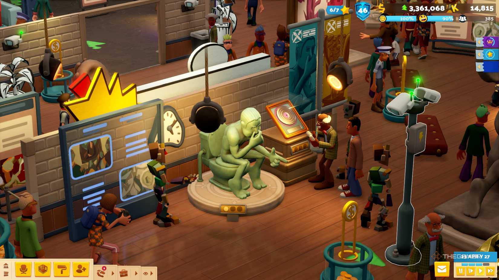 Stinky in the art facts of the Two Points Museum.