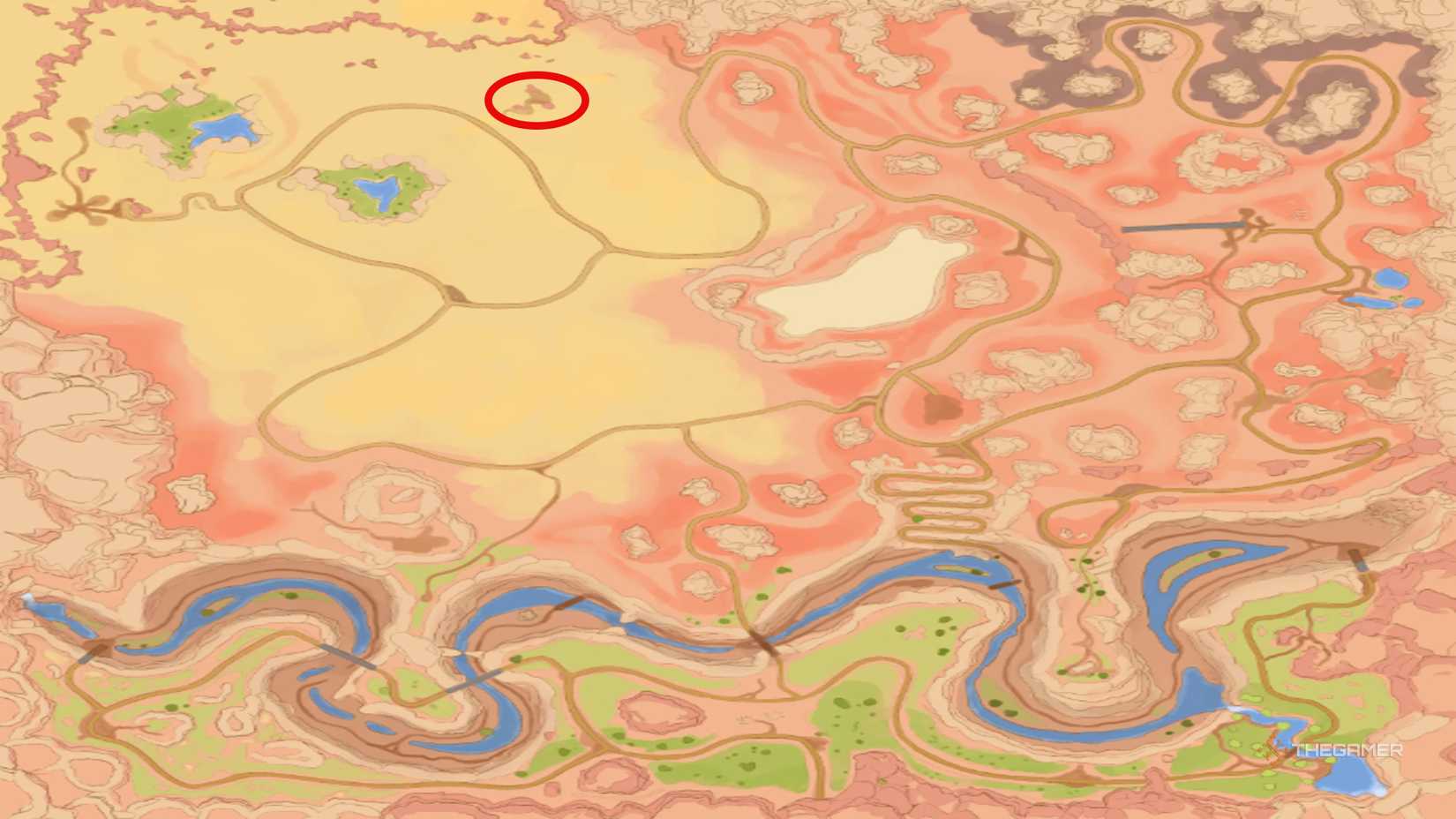 Waterfall painting location in Outbound.