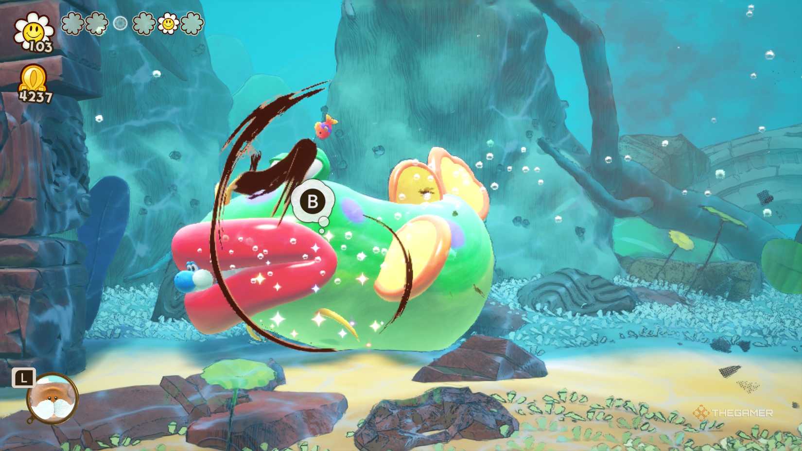 Yoshi and the Mystery Book Lunge Fish Smiley Flower #3