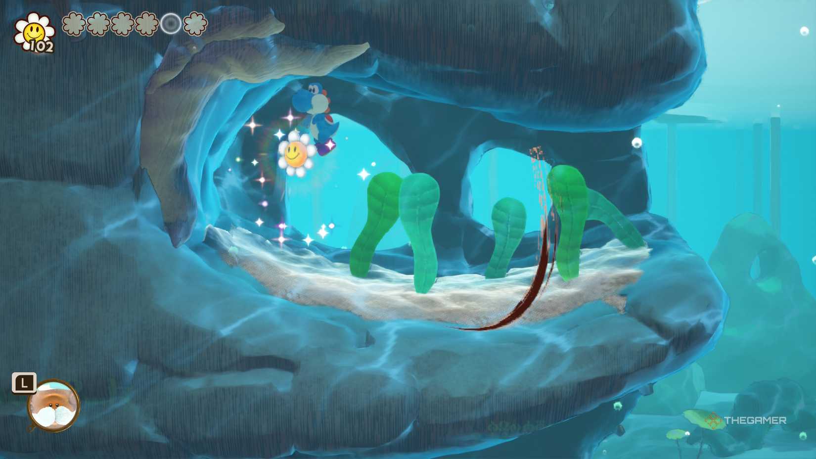 Yoshi and the Mystery Book Lunge Fish Smiley Flower #5