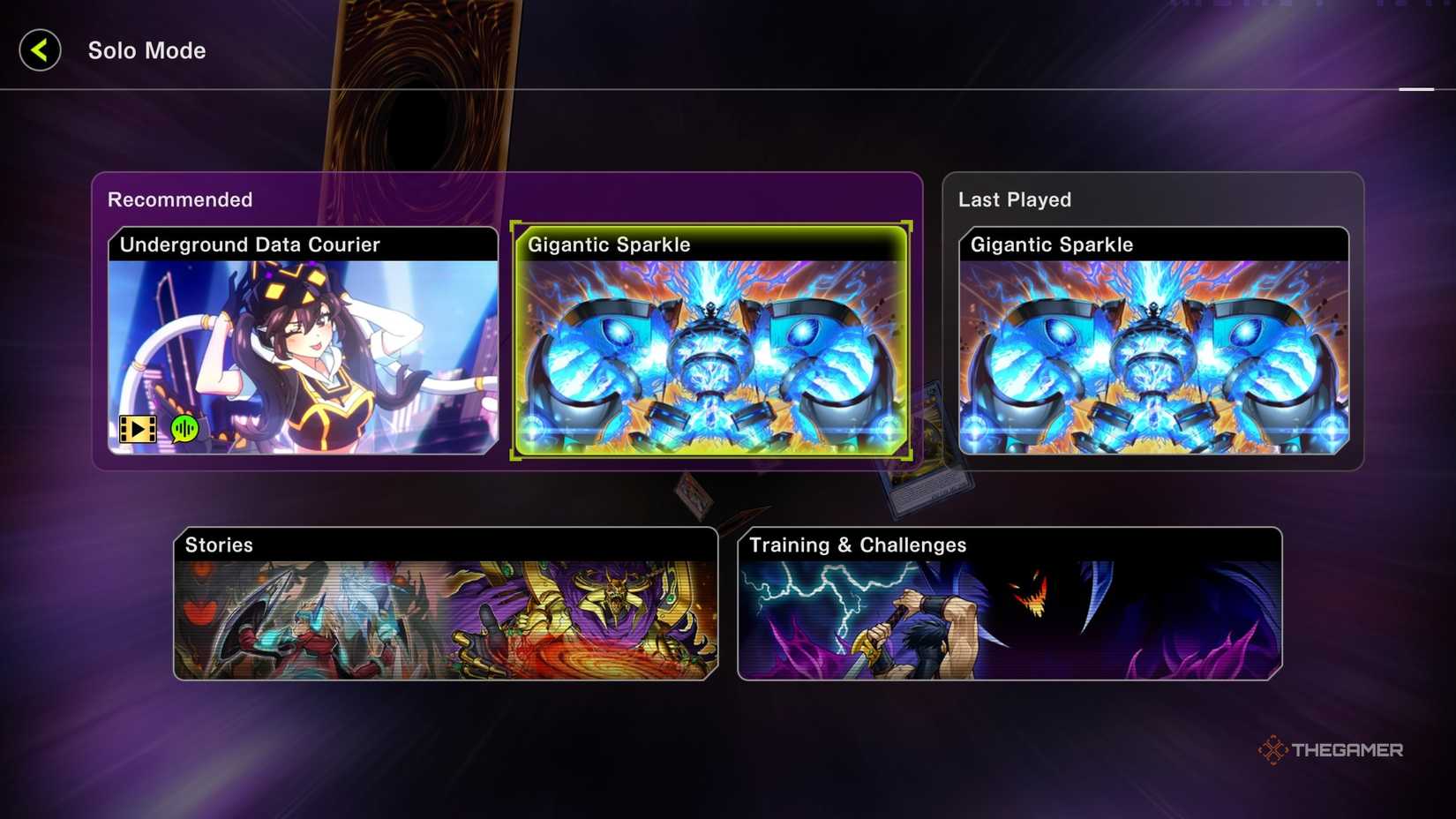 Yu-Gi-Oh Master Dual Solo content.