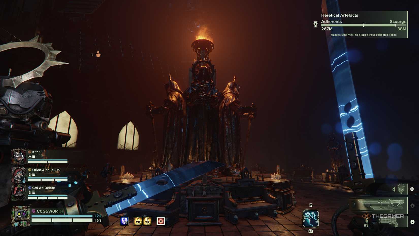 Player using the best Skitaria Build in Warhammer 40,000: Darktide.